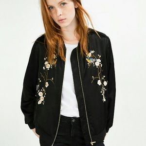 Zara Floral Bomber Jacket